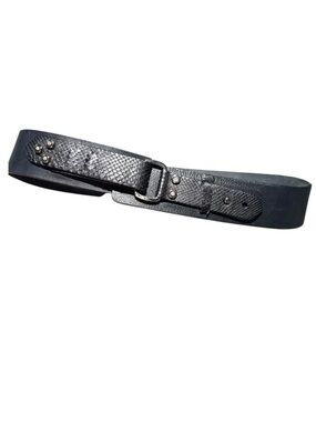 Roberto Montellassi Black Leather waist  Belt magnetic fastener statement Large
